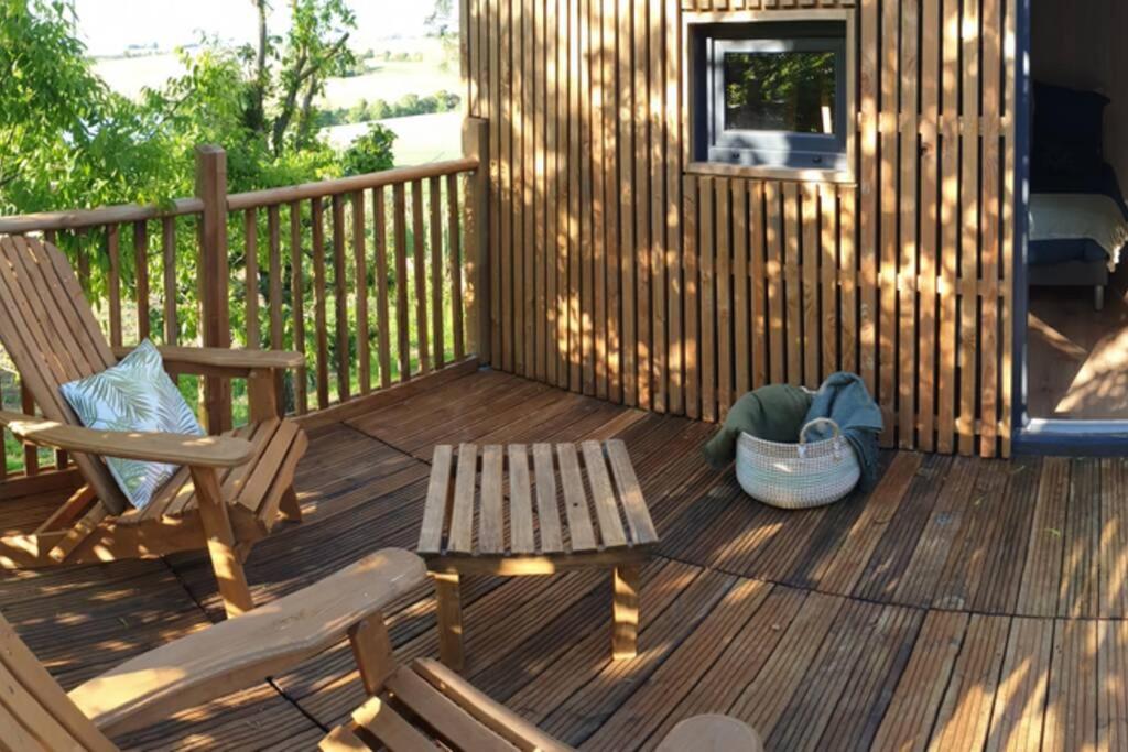 Chalet De Charme Avec Piscine Villa Aurade Exteriör bild